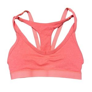 EUC Lorna Jane Maise Sports Bra XS Neon Apricot Marl Orange Coral Bright